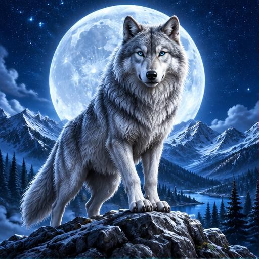 Lupul lunar — ilustrație